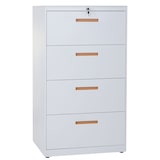 thumbnail of Cartella sospesa HWC-A10, schedario per ufficio in acciaio, A4 chiudibile ~ 132x76x46cm bianco