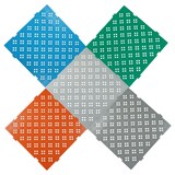 thumbnail of Kunststoff Bodenrost Bodenplatte für Sauna/Garten/Poolbereich 500 x 500 x 25 mm Rot-Braun