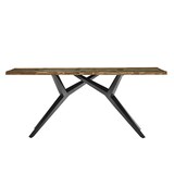 thumbnail of SIT Möbel Esstisch 180 x 100 cm, 40 mm Platte Altholz bunt lackiert, Metallgestell schwarz, B 180 x T 100 x H 73 cm, 15552-11, Serie TABLES & CO