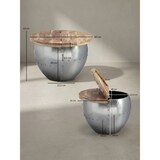 thumbnail of Couchtisch `Serchio`, rund, Industrial-Stil, Massivholz/Metall, Stauraum. 60x60x43 cm | Kadima Design