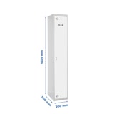 thumbnail of SimonRack Armadietto Spogliatoio in Metallo a 1 Porta, 1800x300x500, Grigio/Bianco - Simonlocker
