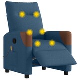 thumbnail of vidaXL Massagesessel Elektrisch Blau Stoff