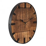 thumbnail of Wanduhr Holz ø 30 cm Uhr 2. Wahl Wohnzimmeruhr modern rund aus Holz Vintage lautlos Mangoholz massiv