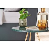 thumbnail of Beistelltisch Echter Marmor Grün 38x38x44cm Anstelltisch Metall Gold, Kleiner Dreibein Sofatisch Rund, Wohnzimmertisch Couch Modern, Couchtisch