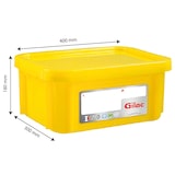 thumbnail of GILAC Bac renforcé HACCP 400 x 300 + couvercle - 12 L - Jaune G119518