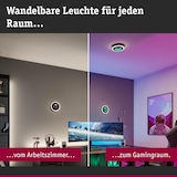 thumbnail of Paulmann Mur et Plafonnier Spaceglow Two   RGB+ 1200lm 230V 14W gradable Noir mat 71037