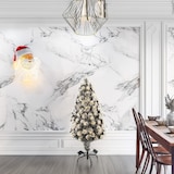 thumbnail of WellHome - Glasfaser-Weihnachtsbaum mit 135 warmweißen LED-Lichtern und 8 Farbfunktionen, Höhe 120 cm.