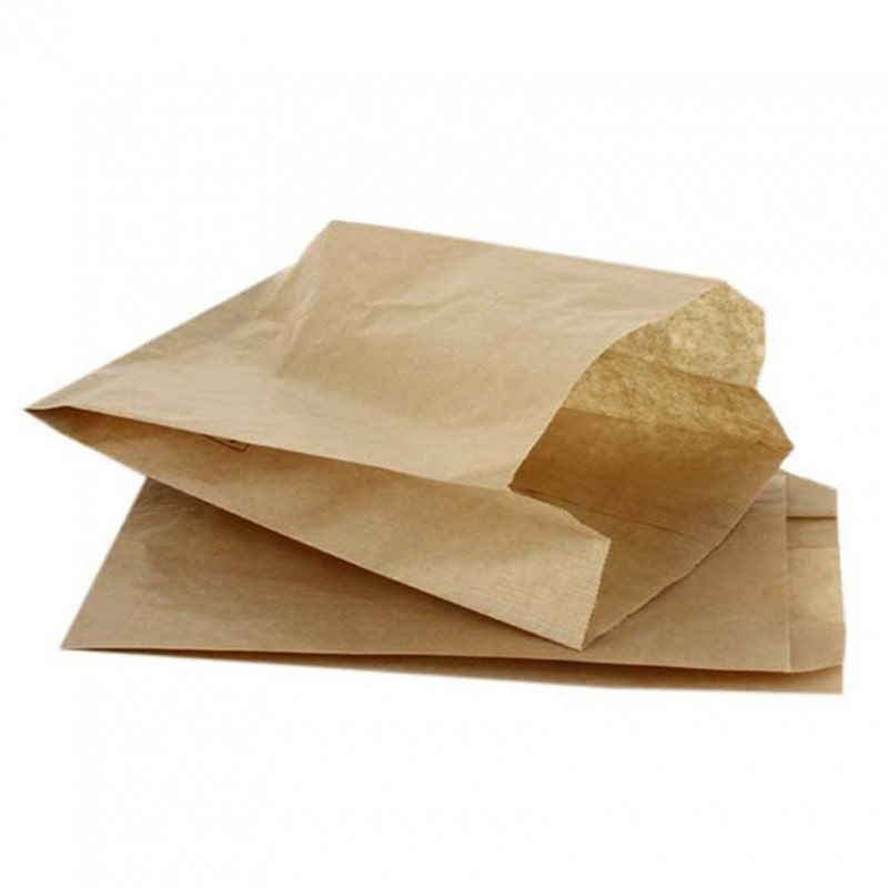 1000 pezzi. Sacchetto di carta kraft per pasticceria (18+7x35cm) Ref 18K35ANO