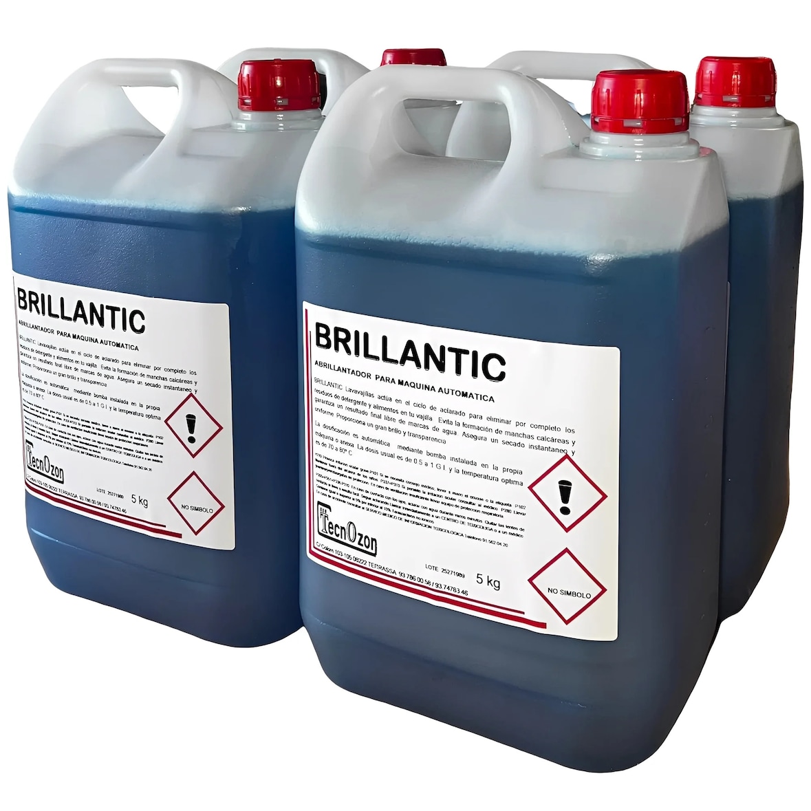 Pack 4 x 5 Liter Profi-Klarspüler BRILLANTIC für gewerbliche Spülmaschinen in Gastronomie und Großküchen.