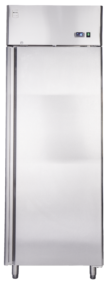 METRO Professional Armoire réfrigérée positive GRE2700, inox, 73 x 80,5 x 206,5 cm, 455 l, froid ventilé, 220 W, GN 1/1, avec serrure, argenté