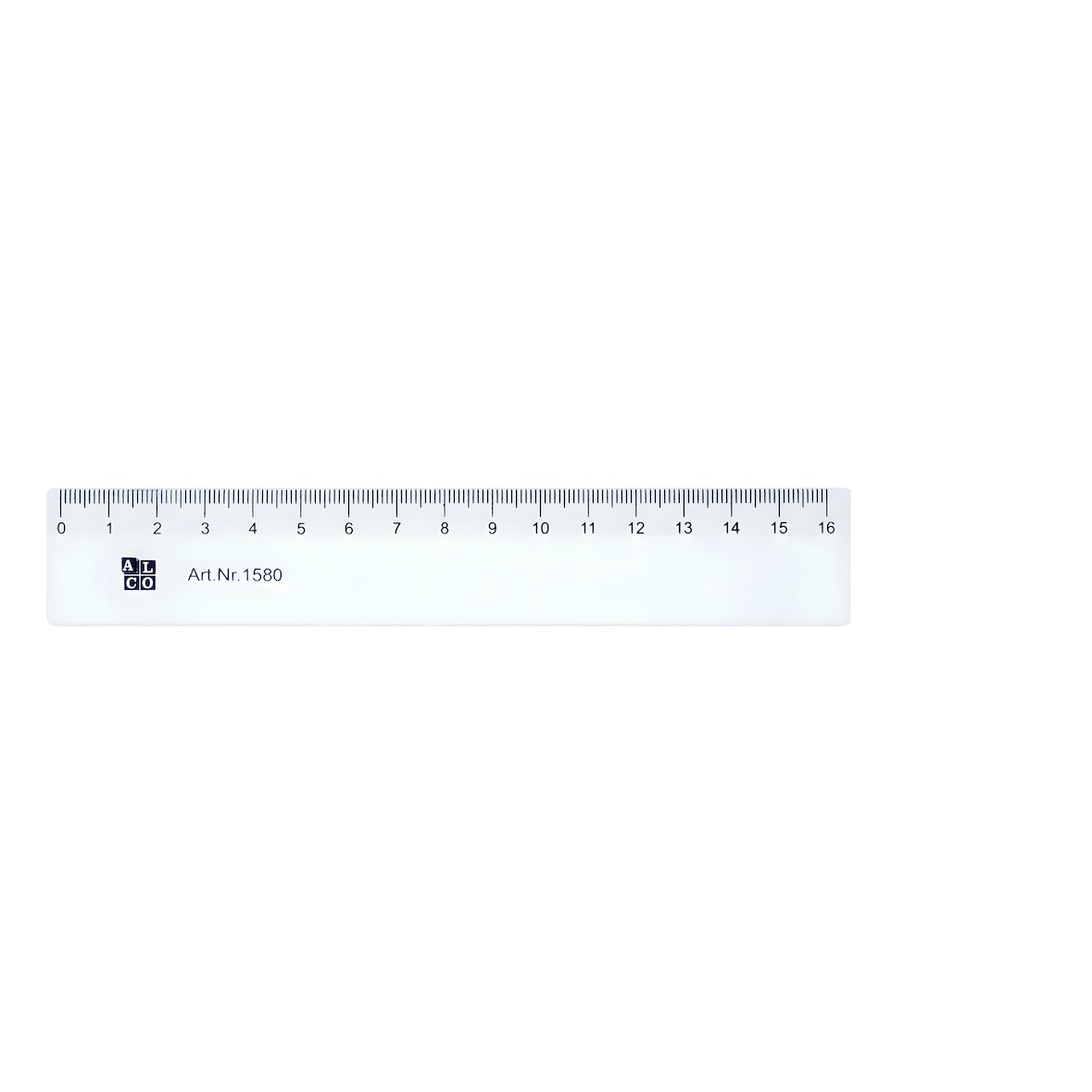 Alco Kunststofflineal flexibel 16cm transparent
