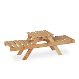 thumbnail of Relaxdays Blumentreppe, mit 3 Ablagen, für die Fensterbank, aus Bambus, Pflanzenregal, HBT: 17 x 51,5 x 15 cm, natur