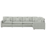 thumbnail of vidaXL Modulares Sofa mit Kissen Samt Hellgrau