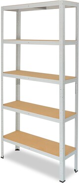 thumbnail of shelfplaza OFFICE 180x120x60 cm Schwerlastregal in lichtgrau mit 5 Böden und 175 kg Traglast pro Boden