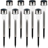 thumbnail of MONZANA® LED Solarlampe Außen 8er Set Wetterfest IP44 Solar Sensor Erdspieß Edelstahl Wegeleuchte Solarleuchte Garten