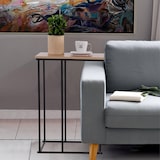 thumbnail of WellHome - Mesa Lateral de Metal com Tampo em MDF e Melamina na Cor Natural 40x26x58cm