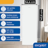 thumbnail of Exquisit Kühlschrank ohne Gefrierfach, 5 Ablagen, 242 Liter, Vollraumkühlschrank 143 cm hoch, KS5320-V-H-040E weiss