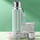 thumbnail of Garrafa térmica para água quente ou fria, café, infusão de chá, garrafa 600ml em aço inox SUS 316 (Verde)