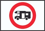 thumbnail of Wohnmobil Durchfahrt verboten Symbol Schild A6 Rückseite selbstklebend
