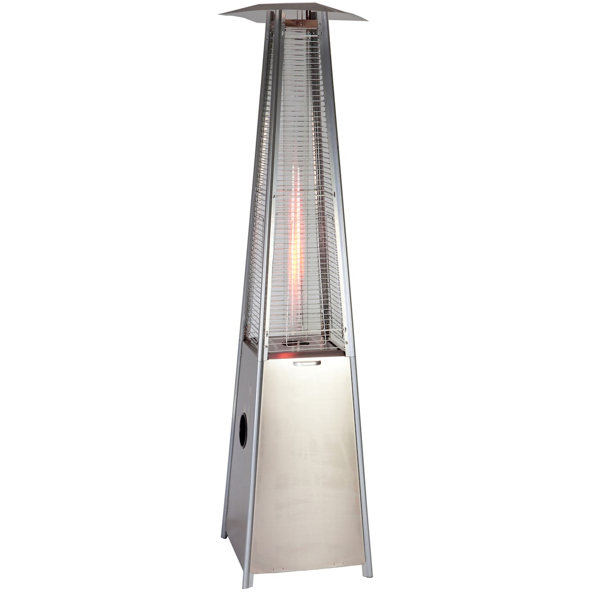 Estufa de gas butano piramidal de acero inoxidable para terraza 5700 / 9500W