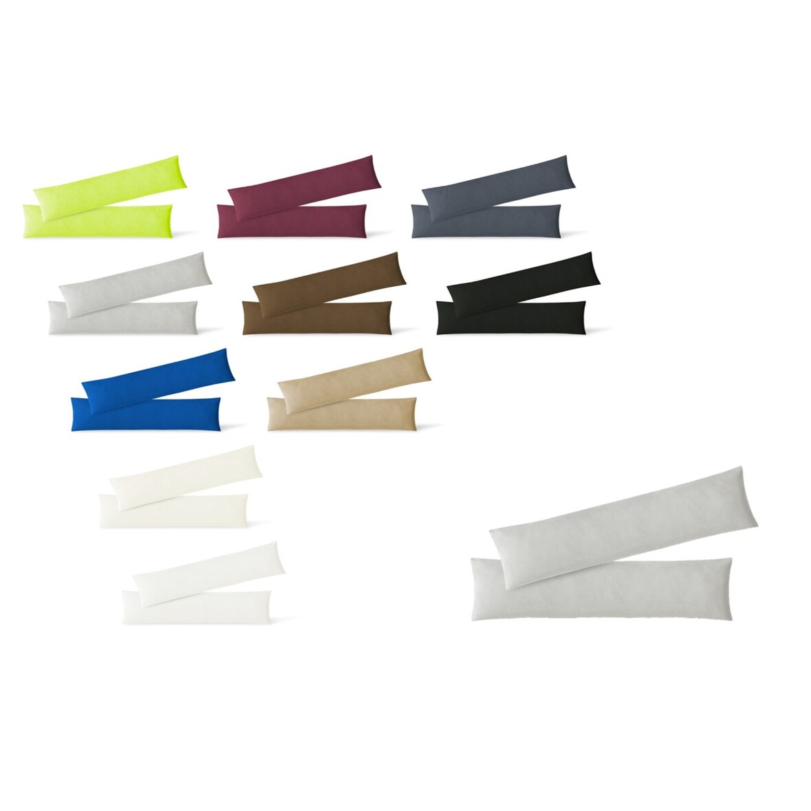 Kissenhülle Kissenbezug Doppelpack mit Reißverschluss hochwertige Jersey Qualität Silber 40 x 145 cm