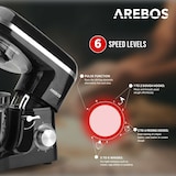 thumbnail of Robot da cucina 1500W 6L in acciaio inox 6 velocità Silenzioso Nero