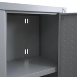 thumbnail of Armario de pared HWC-O52, armario de pared, acero con cerradura 77x77x31cm ~ gris claro
