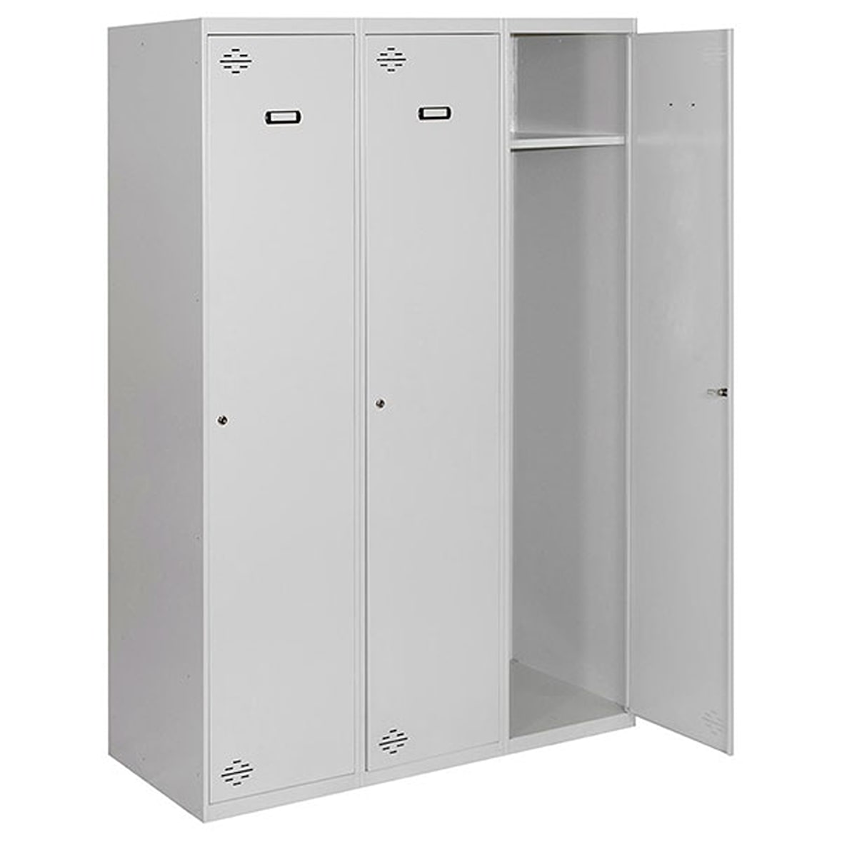 SimonRack Taquillas Vestuario Metálica, 1800x900x500 mm, 1 Puerta, 3 Módulos, Incluye Llave, Gris - Simonlocker