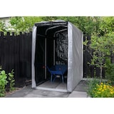 thumbnail of Gerätehaus HWC-N61, Gartenschuppen Geräteschuppen Gartenhaus, Alu UV-Schutz wasserfest, 201x201x201cm ~ silber