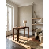 thumbnail of Schreibtisch Kompakt | 118x40x76cm | Sheesham Massivholz Dunkelbraun | Platzsparend mit Schublade | Handgefertigt & Modern | Büro | Kadima Design
