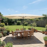 thumbnail of CRO Ombrellone rettangolare in alluminio e poliestere 180gr - con manovella - senza base ECRU - cm 400x300 h. cm 250