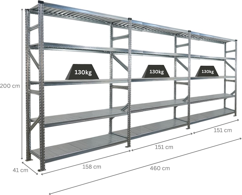 PROREGAL Fachbodenregal PROXIMO Stecksystem | Komplettregal | HxBxT ...