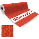 thumbnail of Rote Geschenkpapierrolle Evergreen Enchantment 62cm x 90m – Wiederverwertetes Weihnachtspapier