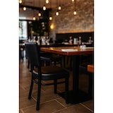 thumbnail of METRO PROFESSIONAL Chaise de restaurant rembourrée Cindora lot de 2, bois de hêtre/simili cuir, noir