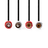 thumbnail of Nedis Stereo-Audiokabel - 2x RCA Stecker - 2x Cinch Buchse - Vernickelt - 10.0 m - Rund - Schwarz - Label