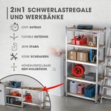 thumbnail of EASYmaxx Schwerlastregal & Werkbank - Bis zu 175 kg Tragkraft je Regalboden - 180 x 90 x 40 cm - 2er-Set