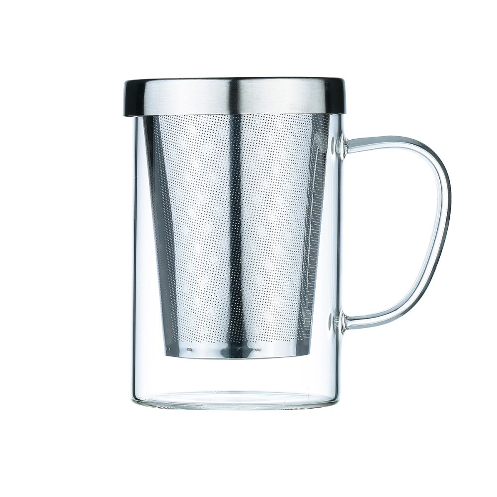 Mug 400ml avec couvercle et filtre en inox