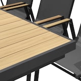 thumbnail of Table de jardin extensible 187/250 cm en aluminium et effet bois
