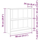 thumbnail of vidaXL Bücherregal Altholz-Optik 80x24x76cm Holzwerkstoff