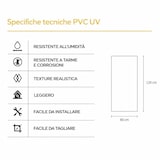 thumbnail of Panel decorativo efecto mármol gres porcelánico set de 6 piezas 4,3 m2 revestimiento de pared PVC en UV 120x60 Mármol Blanco