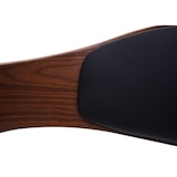 thumbnail of Bureaustoel HWC-H46, bureaustoel, in hoogte verstelbaar draaimechanisme gebogen hout ~ walnoot-look, kunstleer zwart