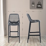 thumbnail of 2er Set Outdoor Barhocker Air dunkelgrau