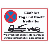thumbnail of Parken verboten Einfahrt Tag und Nacht freihalten Schild A0 (841x1189mm)