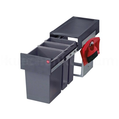 Hailo Abfallsammler 3666791 TZ Swing Terzett 2x 7 + 15 Liter mit Kehrset