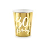 thumbnail of Party Geschirr 30. Geburtstag gold Partyset Einweggeschirr 30 Jahre Teller Becher Servietten