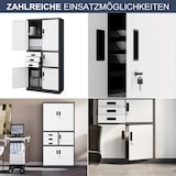 thumbnail of Aktenschrank abschließbar GEDO - mit Tresor & Schubladen| Büroschrank aus Stahl Metallschrank Werkstatt Werkzeugschrank, 185x90x40cm Anthrazit-Weiß