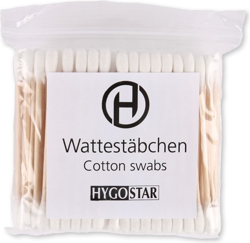 Wattestäbchen 500x100 Stück Holz/Baumwolle