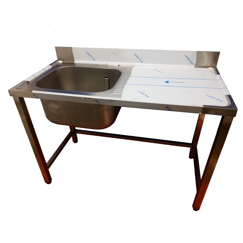 Fregadero industrial cocina con hueco lavavajillas, largo 1.200 mm. YOSTIN®