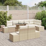 thumbnail of vidaXL Garten-Sofa-Set mit Kissen mit Speicher 9 pcs Beige und Creme