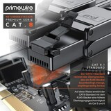 thumbnail of Primewire 2x Netzwerk-Adapter RJ-45 (Ethernet) zu Netzwerkkabel, Netzwerkstecker RJ45 CAT 8 - Gigabit Ethernet LAN Kabel - 40 Gbit/s, schwarz